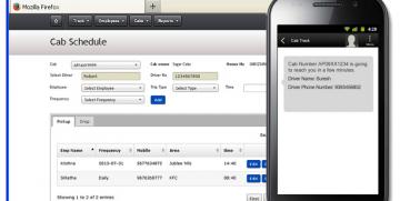 Sagarsoft’s™ Text Based Messaging by CabTracker™ on Android for Transportation Safety