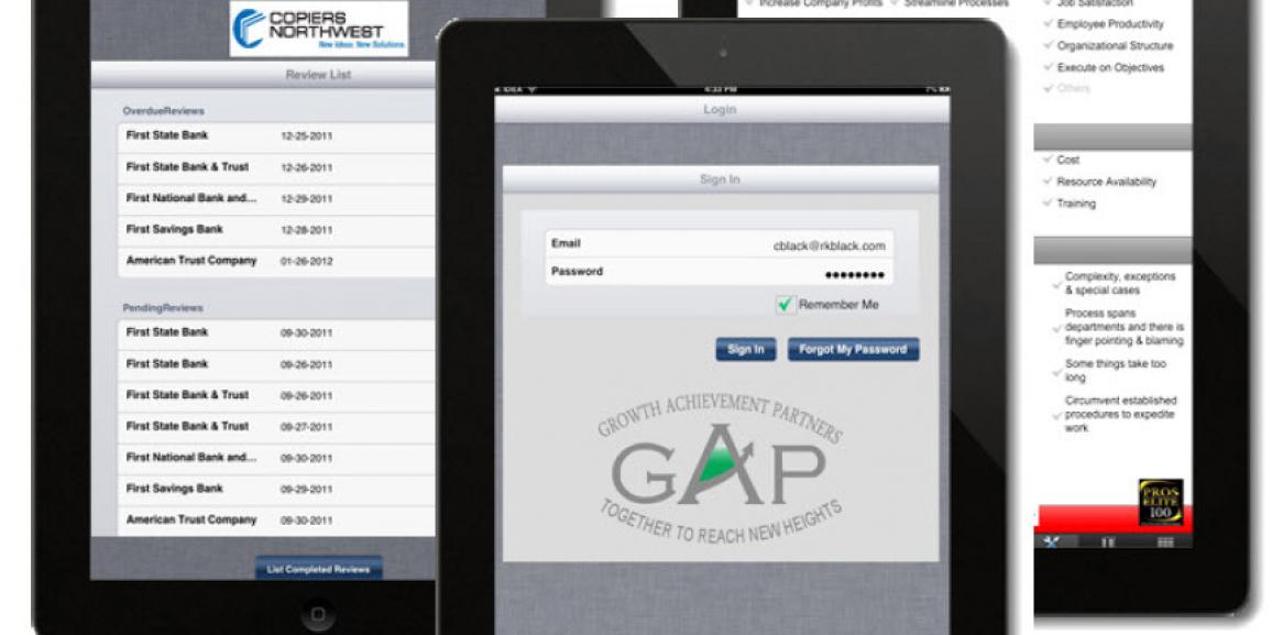 Sagarsoft’s™ iPad Application for GAP Managed Services in Office Technology
